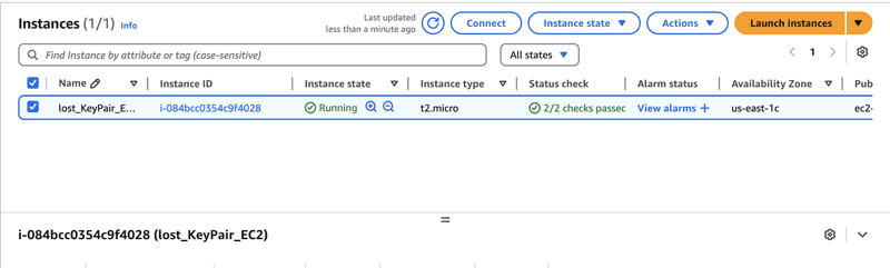 How to Recover an EC2 Instance After Losing the Key Pair